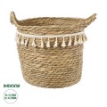 GloboStar® Artificial Garden SANTORINI 20286 Διακοσμητικό Πλεκτό Καλάθι - Κασπώ Γλάστρα - Flower Pot Μπεζ με Μακραμέ Φ31cm x Υ29cm GloboStar® Artificial Garden SANTORINI 20286 Διακοσμητικό Πλεκτό Καλάθι - Κασπώ Γλάστρα - Flower Pot Μπεζ με Μακραμέ Φ31cm x Υ29cm