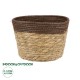 GloboStar® Artificial Garden LEFKADA 20287 Διακοσμητικό Πλεκτό Καλάθι - Κασπώ Γλάστρα - Flower Pot Μπεζ με Καφέ Φ22cm x Υ15cm GloboStar® Artificial Garden LEFKADA 20287 Διακοσμητικό Πλεκτό Καλάθι - Κασπώ Γλάστρα - Flower Pot Μπεζ με Καφέ Φ22cm x Υ15cm