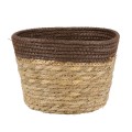 GloboStar® Artificial Garden LEFKADA 20287 Διακοσμητικό Πλεκτό Καλάθι - Κασπώ Γλάστρα - Flower Pot Μπεζ με Καφέ Φ22cm x Υ15cm GloboStar® Artificial Garden LEFKADA 20287 Διακοσμητικό Πλεκτό Καλάθι - Κασπώ Γλάστρα - Flower Pot Μπεζ με Καφέ Φ22cm x Υ15cm