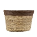 GloboStar® Artificial Garden LEFKADA 20287 Διακοσμητικό Πλεκτό Καλάθι - Κασπώ Γλάστρα - Flower Pot Μπεζ με Καφέ Φ22cm x Υ15cm GloboStar® Artificial Garden LEFKADA 20287 Διακοσμητικό Πλεκτό Καλάθι - Κασπώ Γλάστρα - Flower Pot Μπεζ με Καφέ Φ22cm x Υ15cm
