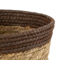 GloboStar® Artificial Garden LEFKADA 20287 Διακοσμητικό Πλεκτό Καλάθι - Κασπώ Γλάστρα - Flower Pot Μπεζ με Καφέ Φ22cm x Υ15cm GloboStar® Artificial Garden LEFKADA 20287 Διακοσμητικό Πλεκτό Καλάθι - Κασπώ Γλάστρα - Flower Pot Μπεζ με Καφέ Φ22cm x Υ15cm