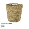 GloboStar® Artificial Garden THASSOS 20294 Διακοσμητικό Πλεκτό Καλάθι - Κασπώ Γλάστρα - Flower Pot Μπεζ με Καφέ Φ26cm x Υ24cm GloboStar® Artificial Garden THASSOS 20294 Διακοσμητικό Πλεκτό Καλάθι - Κασπώ Γλάστρα - Flower Pot Μπεζ με Καφέ Φ26cm x Υ24cm