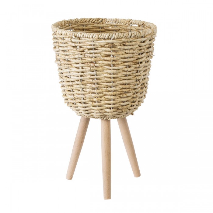 GloboStar® Artificial Garden LIMNOS 20299 Διακοσμητικό Πλεκτό Καλάθι - Κασπώ Γλάστρα - Flower Pot Μπεζ Φ26cm x Υ42cm GloboStar® Artificial Garden LIMNOS 20299 Διακοσμητικό Πλεκτό Καλάθι - Κασπώ Γλάστρα - Flower Pot Μπεζ Φ26cm x Υ42cm