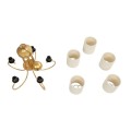 GLOBOSTAR® TRITON 203-0254 Vintage Κρεμαστό Φωτιστικό Οροφής με Ντουί 5 x E27 AC 220-240V IP20 - Χρυσό & Μπεζ - Μ50 x Π50 x Υ48cm GLOBOSTAR® TRITON 203-0254 Vintage Κρεμαστό Φωτιστικό Οροφής με Ντουί 5 x E27 AC 220-240V IP20 - Χρυσό & Μπεζ - Μ50 x Π50 x Υ48cm