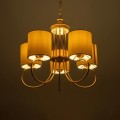 GLOBOSTAR® TRITON 203-0254 Vintage Κρεμαστό Φωτιστικό Οροφής με Ντουί 5 x E27 AC 220-240V IP20 - Χρυσό & Μπεζ - Μ50 x Π50 x Υ48cm GLOBOSTAR® TRITON 203-0254 Vintage Κρεμαστό Φωτιστικό Οροφής με Ντουί 5 x E27 AC 220-240V IP20 - Χρυσό & Μπεζ - Μ50 x Π50 x Υ48cm