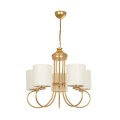 GLOBOSTAR® TRITON 203-0254 Vintage Κρεμαστό Φωτιστικό Οροφής με Ντουί 5 x E27 AC 220-240V IP20 - Χρυσό & Μπεζ - Μ50 x Π50 x Υ48cm GLOBOSTAR® TRITON 203-0254 Vintage Κρεμαστό Φωτιστικό Οροφής με Ντουί 5 x E27 AC 220-240V IP20 - Χρυσό & Μπεζ - Μ50 x Π50 x Υ48cm