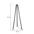 GLOBOSTAR® TRIPOD 203-0258 Μοντέρνο Επιδαπέδιο Φωτιστικό με Ντουί 1 x E27 AC 220-240V IP20 - Μαύρο - Μ38 x Π38 x Υ120cm