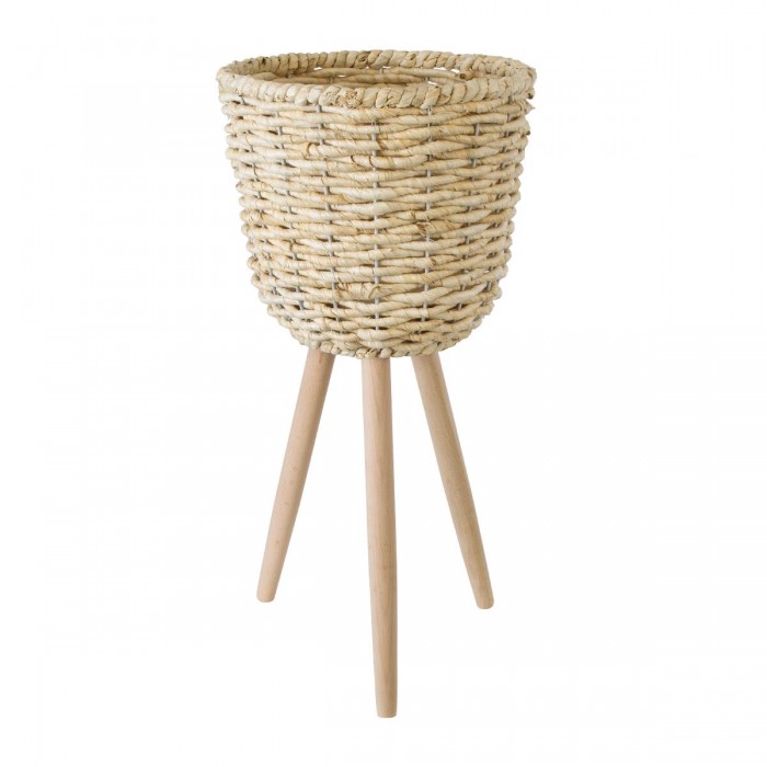 GloboStar® Artificial Garden LIMNOS 20300 Διακοσμητικό Πλεκτό Καλάθι - Κασπώ Γλάστρα - Flower Pot Μπεζ Φ26cm x Υ56cm GloboStar® Artificial Garden LIMNOS 20300 Διακοσμητικό Πλεκτό Καλάθι - Κασπώ Γλάστρα - Flower Pot Μπεζ Φ26cm x Υ56cm