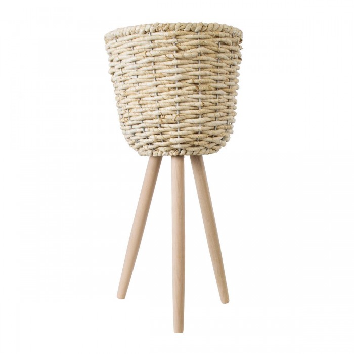 GloboStar® Artificial Garden LIMNOS 20300 Διακοσμητικό Πλεκτό Καλάθι - Κασπώ Γλάστρα - Flower Pot Μπεζ Φ26cm x Υ56cm GloboStar® Artificial Garden LIMNOS 20300 Διακοσμητικό Πλεκτό Καλάθι - Κασπώ Γλάστρα - Flower Pot Μπεζ Φ26cm x Υ56cm
