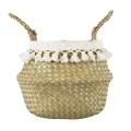 GloboStar® Artificial Garden MILOS 20306 Διακοσμητικό Ψάθινο Καλάθι - Κασπώ Γλάστρα - Flower Pot Μπεζ με Μακραμέ Φ17cm x Υ23cm GloboStar® Artificial Garden MILOS 20306 Διακοσμητικό Ψάθινο Καλάθι - Κασπώ Γλάστρα - Flower Pot Μπεζ με Μακραμέ Φ17cm x Υ23cm