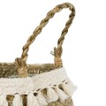 GloboStar® Artificial Garden MILOS 20306 Διακοσμητικό Ψάθινο Καλάθι - Κασπώ Γλάστρα - Flower Pot Μπεζ με Μακραμέ Φ17cm x Υ23cm GloboStar® Artificial Garden MILOS 20306 Διακοσμητικό Ψάθινο Καλάθι - Κασπώ Γλάστρα - Flower Pot Μπεζ με Μακραμέ Φ17cm x Υ23cm