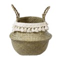 GloboStar® Artificial Garden MILOS 20307 Διακοσμητικό Ψάθινο Καλάθι - Κασπώ Γλάστρα - Flower Pot Μπεζ με Μακραμέ Φ21cm x Υ26cm GloboStar® Artificial Garden MILOS 20307 Διακοσμητικό Ψάθινο Καλάθι - Κασπώ Γλάστρα - Flower Pot Μπεζ με Μακραμέ Φ21cm x Υ26cm