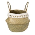 GloboStar® Artificial Garden MILOS 20308 Διακοσμητικό Ψάθινο Καλάθι - Κασπώ Γλάστρα - Flower Pot Μπεζ με Μακραμέ Φ32cm x Υ28cm GloboStar® Artificial Garden MILOS 20308 Διακοσμητικό Ψάθινο Καλάθι - Κασπώ Γλάστρα - Flower Pot Μπεζ με Μακραμέ Φ32cm x Υ28cm
