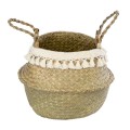 GloboStar® Artificial Garden MILOS 20308 Διακοσμητικό Ψάθινο Καλάθι - Κασπώ Γλάστρα - Flower Pot Μπεζ με Μακραμέ Φ32cm x Υ28cm GloboStar® Artificial Garden MILOS 20308 Διακοσμητικό Ψάθινο Καλάθι - Κασπώ Γλάστρα - Flower Pot Μπεζ με Μακραμέ Φ32cm x Υ28cm