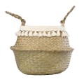 GloboStar® Artificial Garden MILOS 20308 Διακοσμητικό Ψάθινο Καλάθι - Κασπώ Γλάστρα - Flower Pot Μπεζ με Μακραμέ Φ32cm x Υ28cm GloboStar® Artificial Garden MILOS 20308 Διακοσμητικό Ψάθινο Καλάθι - Κασπώ Γλάστρα - Flower Pot Μπεζ με Μακραμέ Φ32cm x Υ28cm