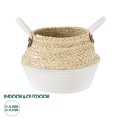 GloboStar® Artificial Garden KIMOLOS 20311 Διακοσμητικό Πλεκτό Καλάθι - Κασπώ Γλάστρα - Flower Pot Μπεζ με Λευκό Φ29cm x Υ30cm GloboStar® Artificial Garden KIMOLOS 20311 Διακοσμητικό Πλεκτό Καλάθι - Κασπώ Γλάστρα - Flower Pot Μπεζ με Λευκό Φ29cm x Υ30cm