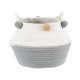 GloboStar® Artificial Garden KYTHNOS 20312 Διακοσμητικό Πλεκτό Καλάθι - Κασπώ Γλάστρα - Flower Pot Γκρι με Λευκό Φ20cm x Υ18cm GloboStar® Artificial Garden KYTHNOS 20312 Διακοσμητικό Πλεκτό Καλάθι - Κασπώ Γλάστρα - Flower Pot Γκρι με Λευκό Φ20cm x Υ18cm