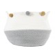 GloboStar® Artificial Garden KYTHNOS 20313 Διακοσμητικό Πλεκτό Καλάθι - Κασπώ Γλάστρα - Flower Pot Γκρι με Λευκό Φ25cm x Υ24cm GloboStar® Artificial Garden KYTHNOS 20313 Διακοσμητικό Πλεκτό Καλάθι - Κασπώ Γλάστρα - Flower Pot Γκρι με Λευκό Φ25cm x Υ24cm