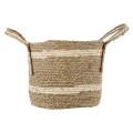 GloboStar® Artificial Garden NAXOS 20334 Διακοσμητικό Πλεκτό Καλάθι - Κασπώ Γλάστρα - Flower Pot Μπεζ με Καφέ Φ35cm x Υ30cm GloboStar® Artificial Garden NAXOS 20334 Διακοσμητικό Πλεκτό Καλάθι - Κασπώ Γλάστρα - Flower Pot Μπεζ με Καφέ Φ35cm x Υ30cm