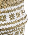 GloboStar® Artificial Garden SYMI 20338 Διακοσμητικό Ψάθινο Καλάθι - Κασπώ Γλάστρα - Flower Pot Μπεζ με Λευκό Φ18cm x Υ20cm GloboStar® Artificial Garden SYMI 20338 Διακοσμητικό Ψάθινο Καλάθι - Κασπώ Γλάστρα - Flower Pot Μπεζ με Λευκό Φ18cm x Υ20cm
