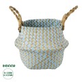 GloboStar® Artificial Garden SKYROS 20340 Διακοσμητικό Ψάθινο Καλάθι - Κασπώ Γλάστρα - Flower Pot Μπλε με Καφέ Φ18cm x Υ20cm GloboStar® Artificial Garden SKYROS 20340 Διακοσμητικό Ψάθινο Καλάθι - Κασπώ Γλάστρα - Flower Pot Μπλε με Καφέ Φ18cm x Υ20cm