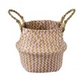 GloboStar® Artificial Garden LEROS 20341 Διακοσμητικό Ψάθινο Καλάθι - Κασπώ Γλάστρα - Flower Pot Ροζ με Καφέ Φ18cm x Υ20cm GloboStar® Artificial Garden LEROS 20341 Διακοσμητικό Ψάθινο Καλάθι - Κασπώ Γλάστρα - Flower Pot Ροζ με Καφέ Φ18cm x Υ20cm