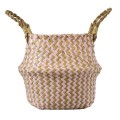 GloboStar® Artificial Garden LEROS 20341 Διακοσμητικό Ψάθινο Καλάθι - Κασπώ Γλάστρα - Flower Pot Ροζ με Καφέ Φ18cm x Υ20cm GloboStar® Artificial Garden LEROS 20341 Διακοσμητικό Ψάθινο Καλάθι - Κασπώ Γλάστρα - Flower Pot Ροζ με Καφέ Φ18cm x Υ20cm