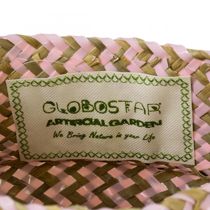 GloboStar® Artificial Garden LEROS 20341 Διακοσμητικό Ψάθινο Καλάθι - Κασπώ Γλάστρα - Flower Pot Ροζ με Καφέ Φ18cm x Υ20cm GloboStar® Artificial Garden LEROS 20341 Διακοσμητικό Ψάθινο Καλάθι - Κασπώ Γλάστρα - Flower Pot Ροζ με Καφέ Φ18cm x Υ20cm