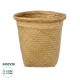 GloboStar® Artificial Garden CECILIA 20344 Διακοσμητικό Ψάθινο Καλάθι - Κασπώ Γλάστρα - Flower Pot Μπεζ Φ30cm x Υ30cm