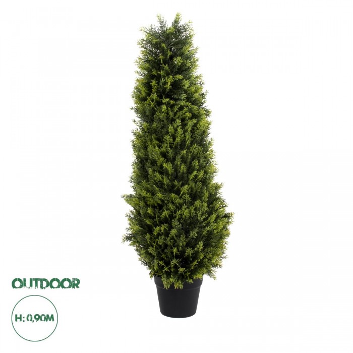 GloboStar® Artificial Garden CYPRESSUS SEMPERVIRENS 20393 Τεχνητό Διακοσμητικό Φυτό Μεσογειακό Κυπαρίσσι Υ90cm