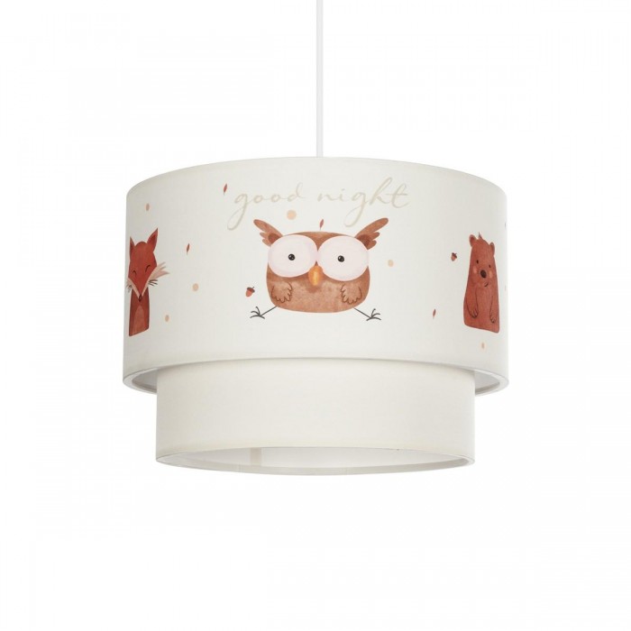 GLOBOSTAR® OWL 204-0001 Παιδικό Κρεμαστό Φωτιστικό Οροφής με Ντουί 1 x E27 AC 220-240V IP20 - Πολύχρωμο - Μ30 x Π30 x Υ24cm