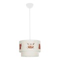 GLOBOSTAR® OWL 204-0001 Παιδικό Κρεμαστό Φωτιστικό Οροφής με Ντουί 1 x E27 AC 220-240V IP20 - Πολύχρωμο - Μ30 x Π30 x Υ24cm