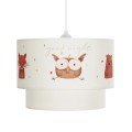 GLOBOSTAR® OWL 204-0001 Παιδικό Κρεμαστό Φωτιστικό Οροφής με Ντουί 1 x E27 AC 220-240V IP20 - Πολύχρωμο - Μ30 x Π30 x Υ24cm