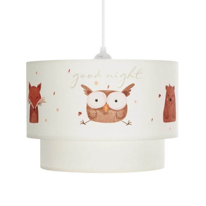 GLOBOSTAR® OWL 204-0001 Παιδικό Κρεμαστό Φωτιστικό Οροφής με Ντουί 1 x E27 AC 220-240V IP20 - Πολύχρωμο - Μ30 x Π30 x Υ24cm