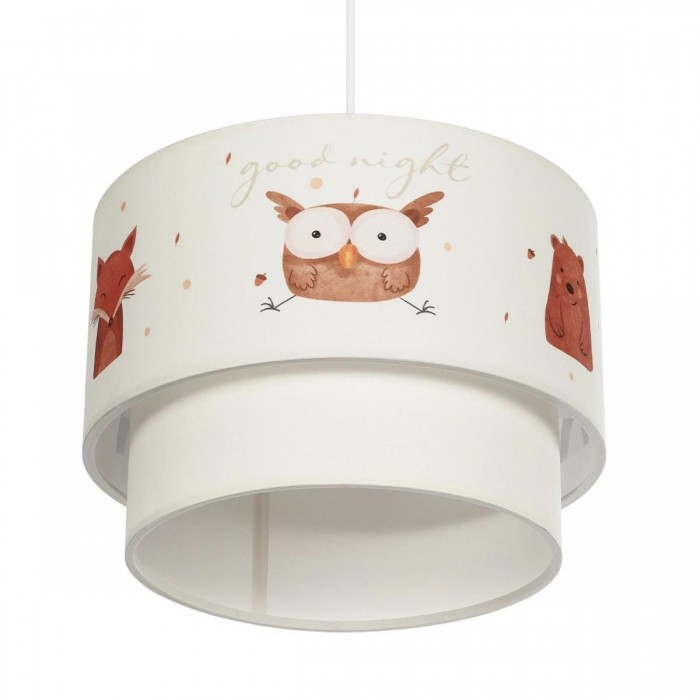 GLOBOSTAR® OWL 204-0001 Παιδικό Κρεμαστό Φωτιστικό Οροφής με Ντουί 1 x E27 AC 220-240V IP20 - Πολύχρωμο - Μ30 x Π30 x Υ24cm