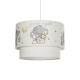 GLOBOSTAR® ELEPHANT 204-0002 Παιδικό Κρεμαστό Φωτιστικό Οροφής με Ντουί 1 x E27 AC 220-240V IP20 - Πολύχρωμο - Μ30 x Π30 x Υ24cm