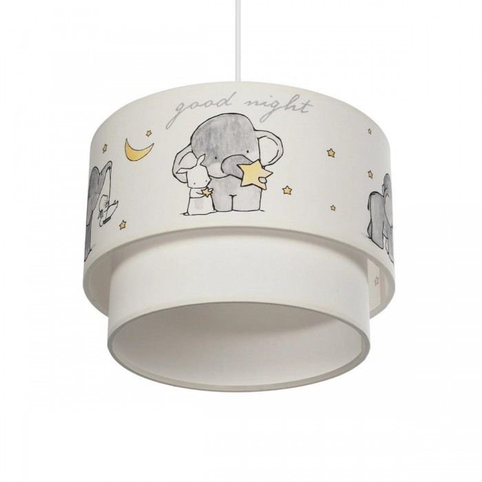 GLOBOSTAR® ELEPHANT 204-0002 Παιδικό Κρεμαστό Φωτιστικό Οροφής με Ντουί 1 x E27 AC 220-240V IP20 - Πολύχρωμο - Μ30 x Π30 x Υ24cm