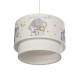 GLOBOSTAR® ELEPHANT 204-0002 Παιδικό Κρεμαστό Φωτιστικό Οροφής με Ντουί 1 x E27 AC 220-240V IP20 - Πολύχρωμο - Μ30 x Π30 x Υ24cm