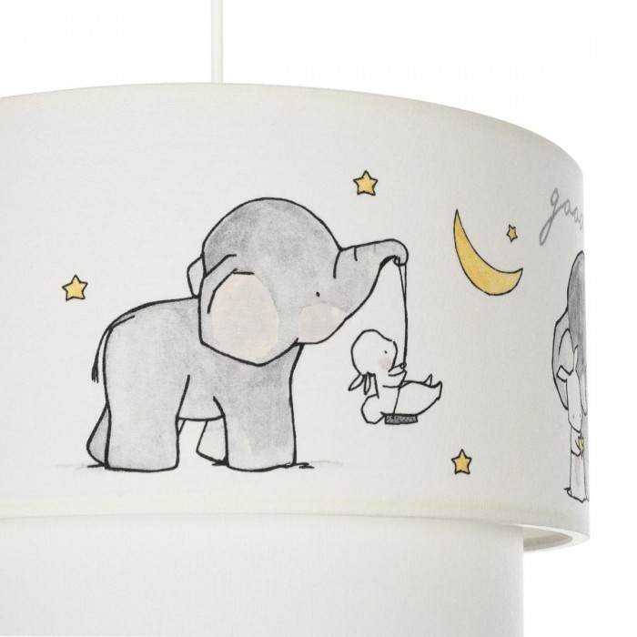 GLOBOSTAR® ELEPHANT 204-0002 Παιδικό Κρεμαστό Φωτιστικό Οροφής με Ντουί 1 x E27 AC 220-240V IP20 - Πολύχρωμο - Μ30 x Π30 x Υ24cm