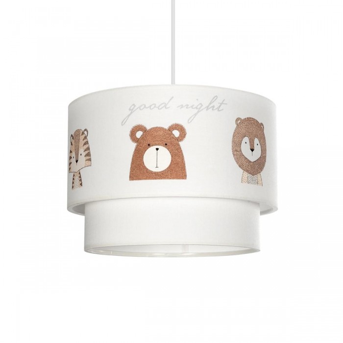 GLOBOSTAR® BEAR 204-0003 Παιδικό Κρεμαστό Φωτιστικό Οροφής με Ντουί 1 x E27 AC 220-240V IP20 - Πολύχρωμο - Μ30 x Π30 x Υ24cm