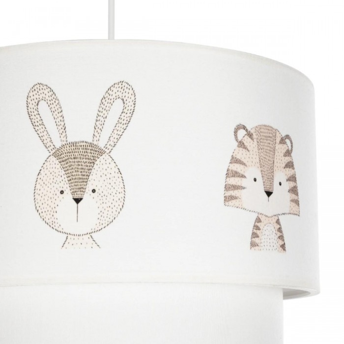 GLOBOSTAR® BEAR 204-0003 Παιδικό Κρεμαστό Φωτιστικό Οροφής με Ντουί 1 x E27 AC 220-240V IP20 - Πολύχρωμο - Μ30 x Π30 x Υ24cm