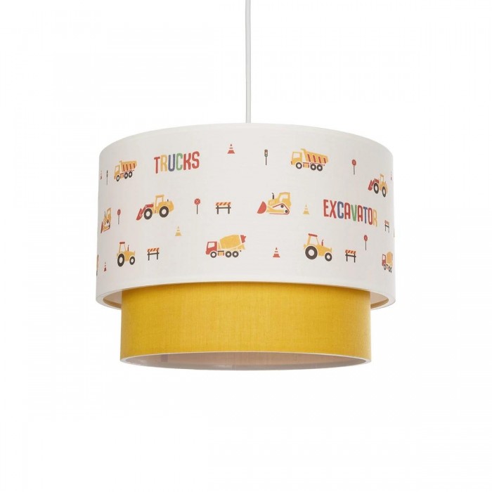 GLOBOSTAR® EXCAVATOR 204-0005 Παιδικό Κρεμαστό Φωτιστικό Οροφής με Ντουί 1 x E27 AC 220-240V IP20 - Πολύχρωμο - Μ30 x Π30 x Υ24cm