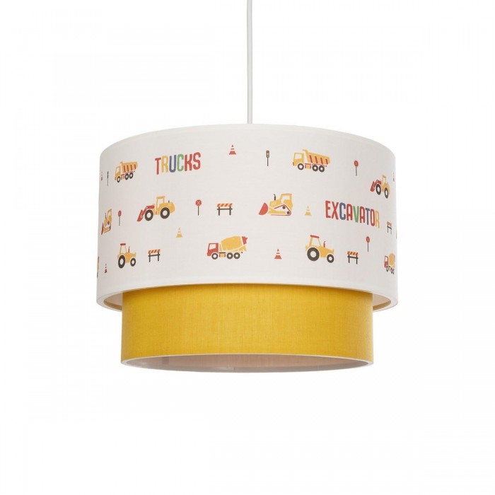 GLOBOSTAR® EXCAVATOR 204-0005 Παιδικό Κρεμαστό Φωτιστικό Οροφής με Ντουί 1 x E27 AC 220-240V IP20 - Πολύχρωμο - Μ30 x Π30 x Υ24cm