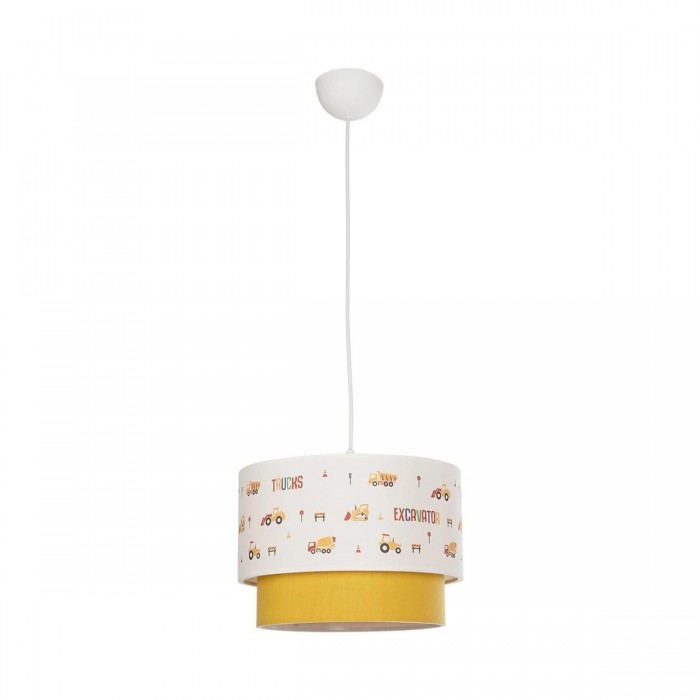 GLOBOSTAR® EXCAVATOR 204-0005 Παιδικό Κρεμαστό Φωτιστικό Οροφής με Ντουί 1 x E27 AC 220-240V IP20 - Πολύχρωμο - Μ30 x Π30 x Υ24cm