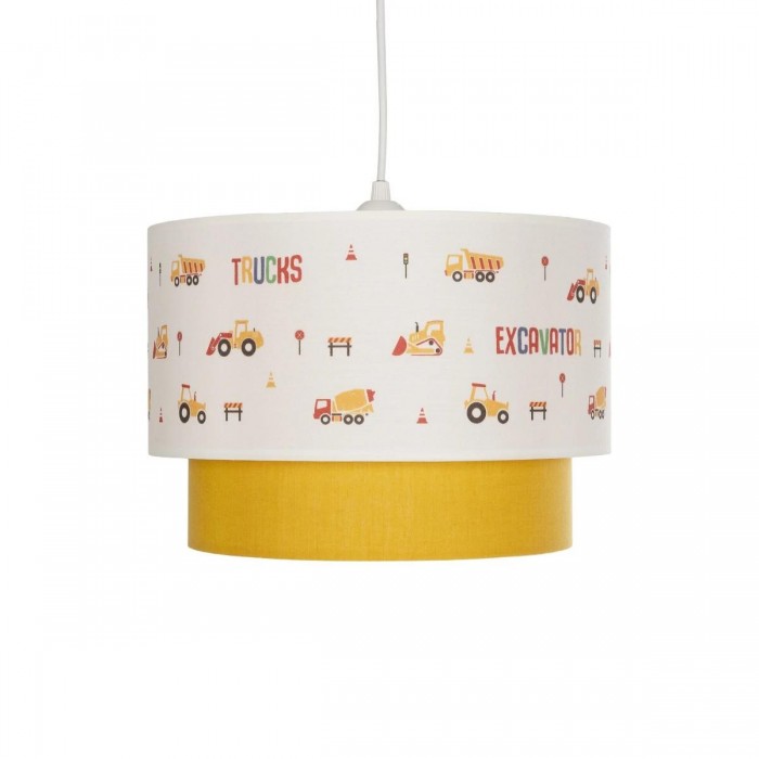 GLOBOSTAR® EXCAVATOR 204-0005 Παιδικό Κρεμαστό Φωτιστικό Οροφής με Ντουί 1 x E27 AC 220-240V IP20 - Πολύχρωμο - Μ30 x Π30 x Υ24cm