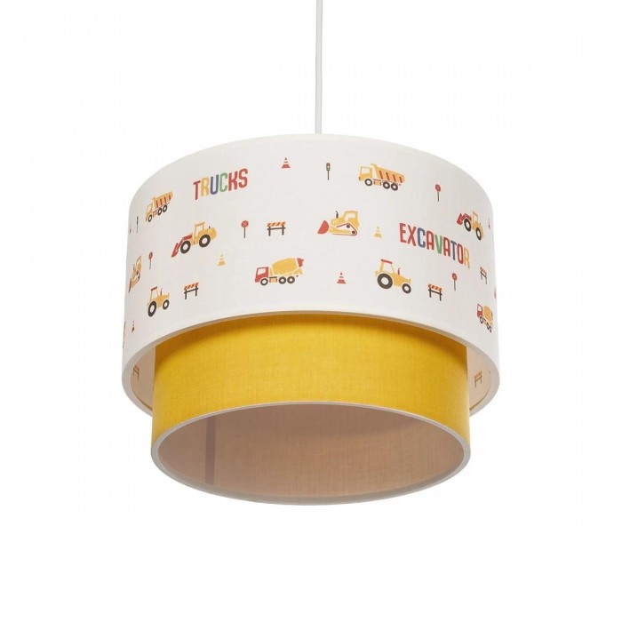 GLOBOSTAR® EXCAVATOR 204-0005 Παιδικό Κρεμαστό Φωτιστικό Οροφής με Ντουί 1 x E27 AC 220-240V IP20 - Πολύχρωμο - Μ30 x Π30 x Υ24cm