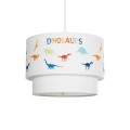 GLOBOSTAR® DINO 204-0006 Παιδικό Κρεμαστό Φωτιστικό Οροφής με Ντουί 1 x E27 AC 220-240V IP20 - Πολύχρωμο - Μ30 x Π30 x Υ24cm