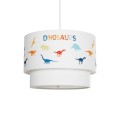 GLOBOSTAR® DINO 204-0006 Παιδικό Κρεμαστό Φωτιστικό Οροφής με Ντουί 1 x E27 AC 220-240V IP20 - Πολύχρωμο - Μ30 x Π30 x Υ24cm