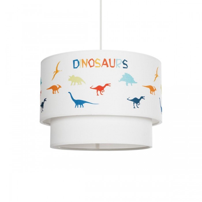 GLOBOSTAR® DINO 204-0006 Παιδικό Κρεμαστό Φωτιστικό Οροφής με Ντουί 1 x E27 AC 220-240V IP20 - Πολύχρωμο - Μ30 x Π30 x Υ24cm