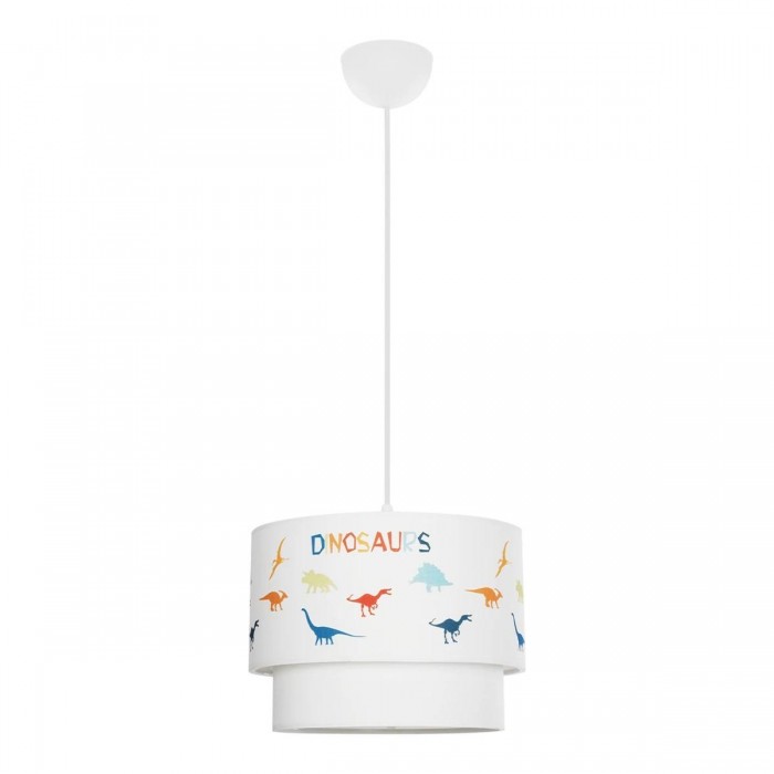 GLOBOSTAR® DINO 204-0006 Παιδικό Κρεμαστό Φωτιστικό Οροφής με Ντουί 1 x E27 AC 220-240V IP20 - Πολύχρωμο - Μ30 x Π30 x Υ24cm